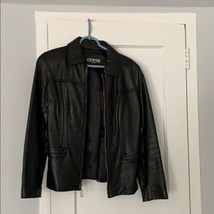 Guess lined leather jacket